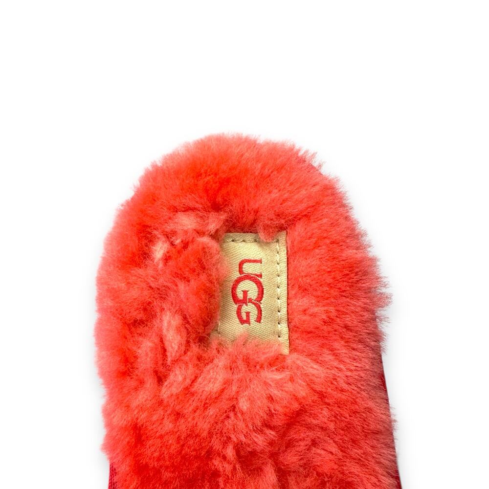 Ugg Women's Disco Slide Sandal Size 8 Pink Slingback Sherpa Sheepskin Platform - Picture 5 of 12